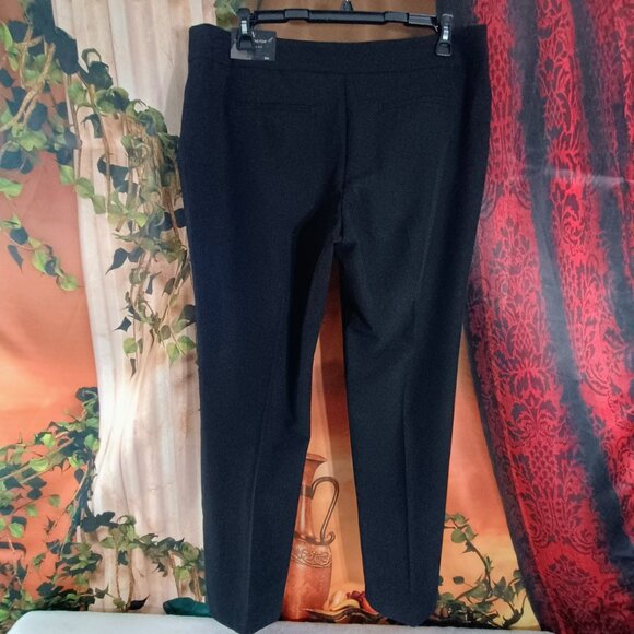 NWT: Worthington Size 16 Black Modern Fit Straight Leg Dress Pants - Picture 2 of 9